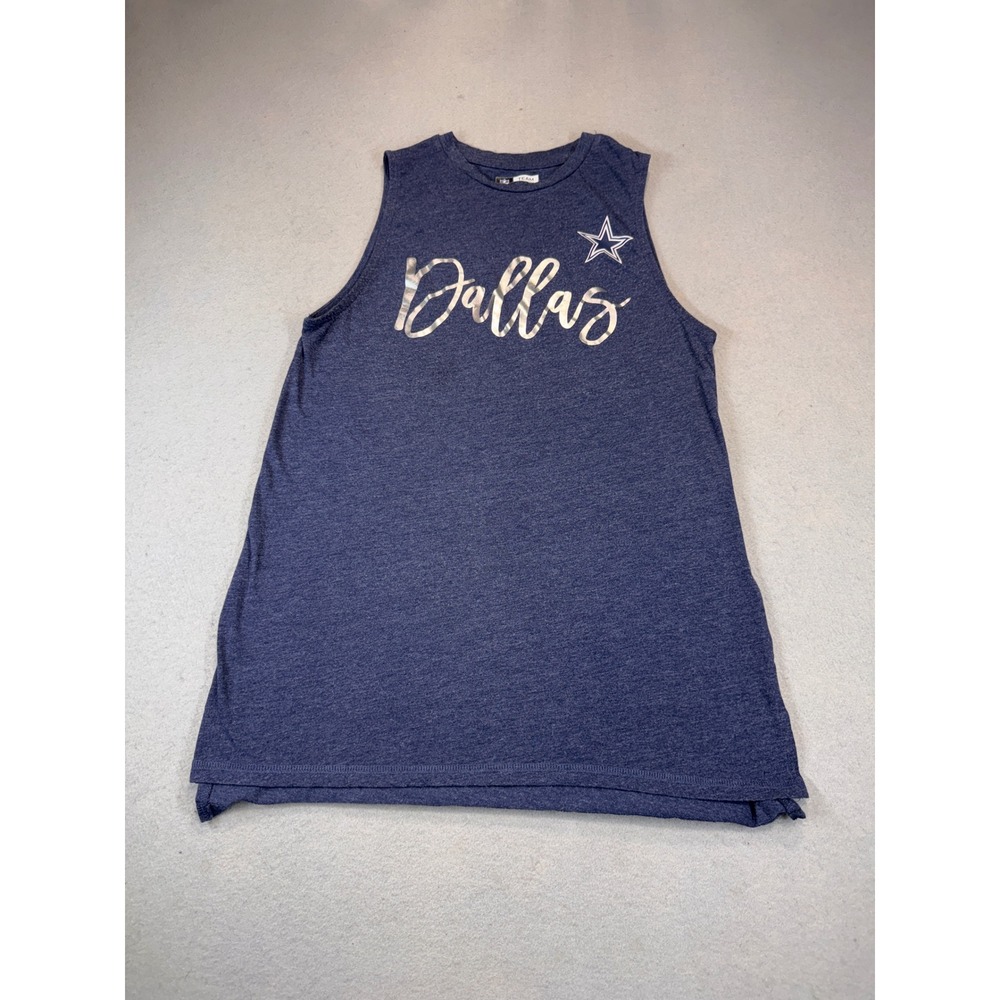 NFL Team Apparel Dallas Cowboys Womens Small Navy Blue Sleeveless Tank Top Star